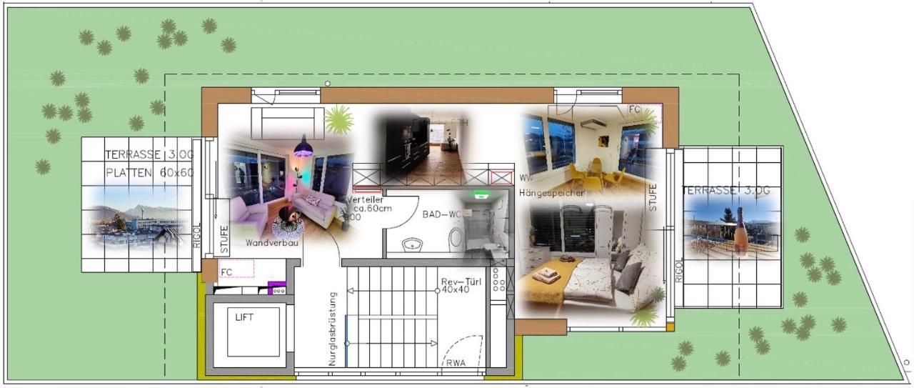 Penthouse Flat Carolina In Salzburg Stadt Eksteriør bilde